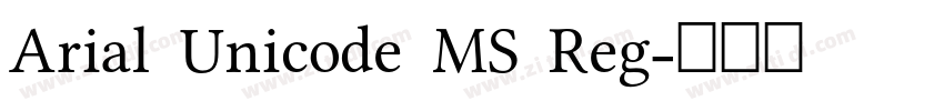 Arial Unicode MS Reg字体转换